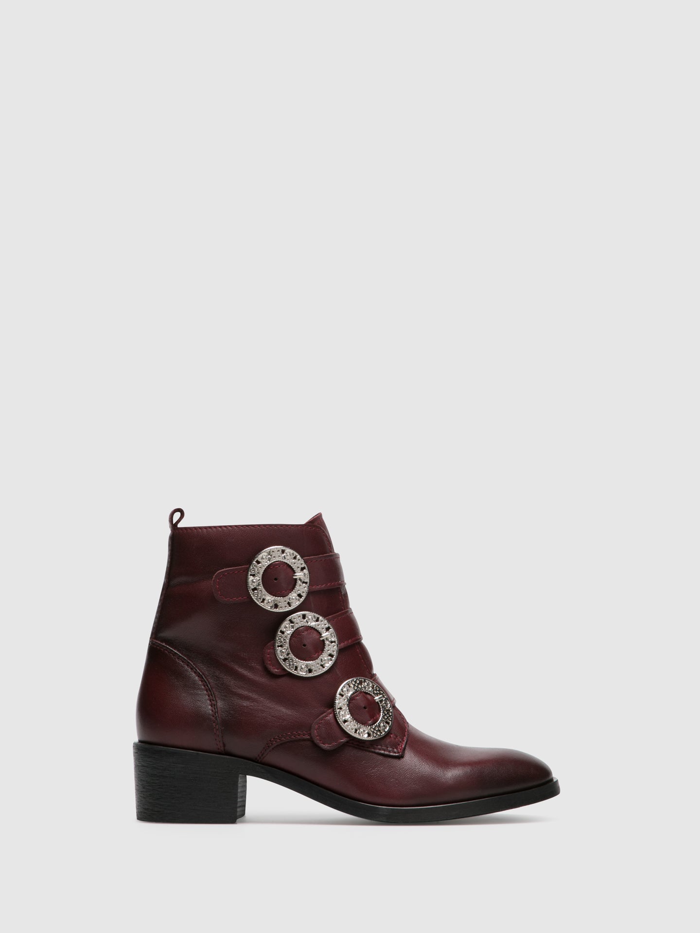 Foreva Crimson Zip up Ankle Boots